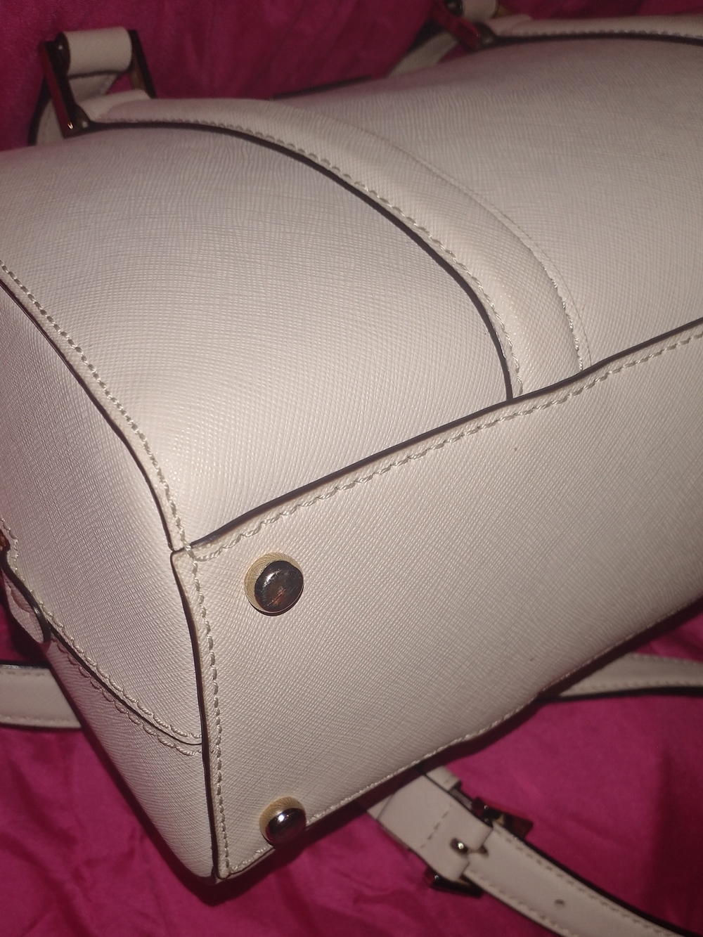 Kate Spade Cream Newbury Lane Medium Loden Saffiano Leather Satchel - Picture 7 of 11